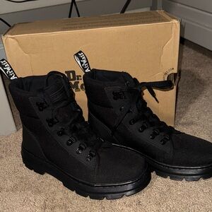 Dr. Martens Black Canvas Boots